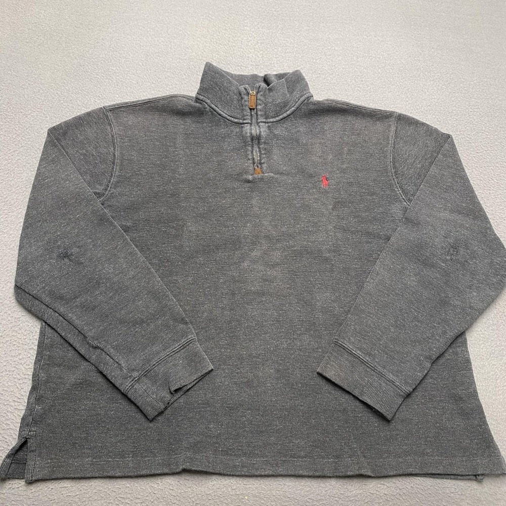Polo Ralph Lauren Pullover Mens XL‎ Quarter Zip Sweatshirt Long Sleeve